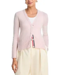 トムブラウン レディース アウター カーディガン Vネック Thom Browne Classic V Neck Cashmere Cardigan Light Pink ピンクのサムネイル