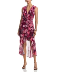 ミリー レディース トップス ワンピース プリント ミディ MILLY Nanci Printed Midi Dress Red Multi レッドのサムネイル