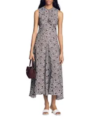 サンドロ レディース トップス ワンピース プリント マキシ Sandro Daisy Print Maxi Dress Brown ブラウンのサムネイル
