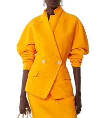 ランバン レディース アウター ジャケット・ブルゾン Lanvin Paper And Viscose OpenBack Jacket Orange オレンジのサムネイル