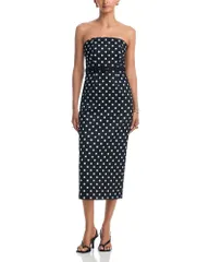 ミリー レディース トップス ワンピース ドット柄 ドット MILLY Kait Polka Dot Dress Blackwhite ホワイトのサムネイル