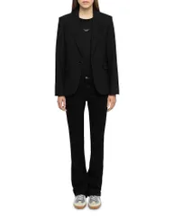 ザディグ エ ヴォルテール レディース アウター ジャケット・ブルゾン ブレザー Zadig Voltaire Vavy Strauss Rock N Roll Blazer Black ブラックのサムネイル