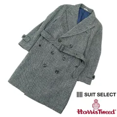 【S3856】【極美品】SUIT SELECT×HARRIS TWEED スーツセレクト ハリスツイード トレンチコート 別注 サイズSのサムネイル