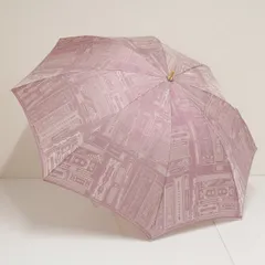 傘 HANWAY ハンウェイ 高級傘 USED品 ジャガード Bookworm 本棚 書庫 クラシカル カーボン骨 軽量 ブランド  57cm S3388のサムネイル