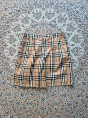 現行 美品 バーバリー ノバチェック パンツ ショート ホースロゴ 36