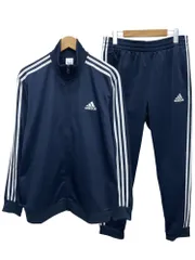 adidas (アディダス) エッセンシャルズ スリーストライプス トラックスーツ セットアップ ジャージ GK9658 XL ネイビー メンズ/028のサムネイル
