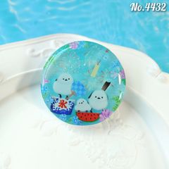 シマエナガとイルカのレジンヘアゴム 夏 海 ひまわり パーツ変更可