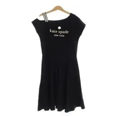 ケイトスペード KATE SPADE ワンピース こども服 女の子 150 黒 ブラック ロゴ 半袖 ミニ丈 オフショルダー /LP14のサムネイル