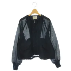 イエナ IENA 25SS ウォッシャブル シアーノーカラーブルゾン ジャケット ジップアップ ネイビー /HK ■OSのサムネイル