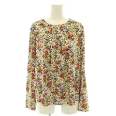 レリアン Leilian 花柄 カットソー ストレッチ 長袖 9 白 ホワイト マルチカラー /HS ■OSのサムネイル