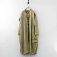 定価6.3万 ドゥーズィエムクラス Deuxieme Classe VASINOオーバーコート＼カーキ ロング ジャケット ノーカラー【2400015053707】のサムネイル