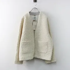 美品 ピュアルセシン PUAL CE CIN ツィードライクニットボンディングジャケット F＼アイボリー コットン ツイード【2400015047591】のサムネイル