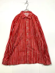 美品 marimekko マリメッコ ストライプ Jokapoika Piccolo柄 長袖 シャツ sizeS/赤 ■■◎レディースのサムネイル