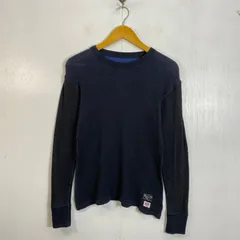 THE FLAT HEAD フラットヘッド MOP Motorcycle Garments サーマル カットソー 長袖 ロンT 日本製 コットン ポリエステル ネイビー 38 G218のサムネイル