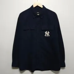 110 MLB ニューヨーク・ヤンキース オーバーサイズ シャツ ネイビーのサムネイル