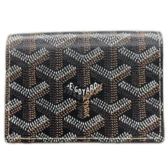GOYARD 展示品級 美品 ゴヤール マルゼルブ 名刺入れ カードケース ヘリンボーン PVC レザー ブラック ブラウン 箱付属 プレゼント ギフト SAランク 中古 鑑定済 ゴヤール財布のサムネイル