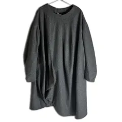 【18AW】COMME des GARCONS COMME des GARCONS アシンメトリー ウールワンピース グレー コムデギャルソンコムデギャルソン 2000000026213のサムネイル