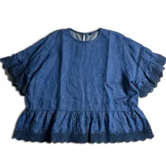 【美品】45R インドリネンのカットワークカシュクールTシャツ フォーティーファイブアール 2000000026176のサムネイル
