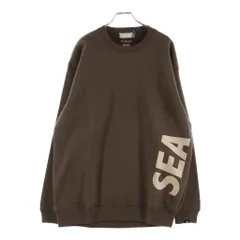 WIND AND SEA (ウィンダンシー) BRUSHED CREW NECK ロゴプリント クルーネックスウェットトレーナー ブラウン WDS-CS-324のサムネイル