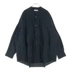 Graphpaper (グラフペーパー) 24SS Broad L/S Oversized Band Collar Shirt ブロード バンドカラー オーバーサイズ 長袖シャツ ブラック GM241-50002Bのサムネイル