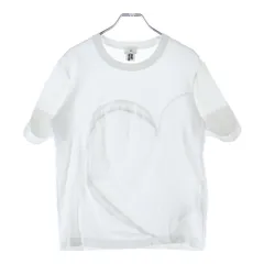 NOIR KEI NINOMIYA (ノワール ケイニノミヤ) フロントロゴデザイン クルーネック カットソー 半袖Tシャツ ホワイト レディース 3K-T002のサムネイル