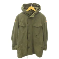ヴィンテージ VINTAGE ドイツ陸軍 70s フィールドパーカー コート ジップアップ パイルライナー ドイツ国旗 刺繍 160/170-90 カーキ 0702のサムネイル