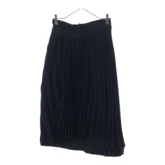 BALENCIAGA (バレンシアガ) サイドジップ ロゴ プリーツ アシンメトリー ロングスカート ブラック 529757 TYD15 レディースのサムネイル