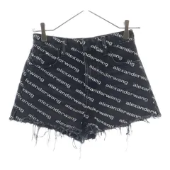 ALEXANDER WANG (アレキサンダーワン) ロゴ デニムショートパンツ ブラック #23のサムネイル