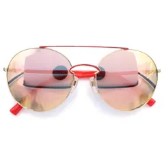 VALENTINO (ヴァレンティノ) ヴァレンティノ ダブルブリッジサングラス レッド×ゴールド VA2002のサムネイル