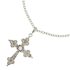 Loree Rodkin (ローリーロドキン) ラージ ゴシッククロス ジルコニアネックレス ペンダント チェーン シルバー 925のサムネイル