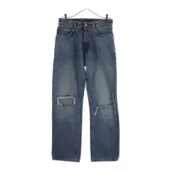 BALENCIAGA (バレンシアガ) 24AW ルーズフィット ダメージデニムパンツ インディゴ 745149のサムネイル