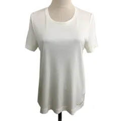 トランスワーク TRANS WORK カットソー Tシャツ プルオーバー ラウンドネック ブランドロゴ 無地 ワンポイント 半袖 40 白 ホワイトのサムネイル