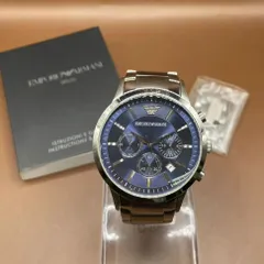 ◎【✨高級ブランド✨】EMPORIO　ARMANI　エンポリオアルマーニ　腕時計　説明書　替えコマ付き　型番AR-2448　クロノグラフ　日付　デイト　表示機能付き　メンズ　男性　クォーツ　電池式　アンティーク　ヴィンテージ　レア　希少のサムネイル
