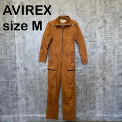【T-1697】AVIREX アヴィレックス M オールインワン つなぎ ジャンプスーツ ブラウン 茶 ミリタリー ワークのサムネイル