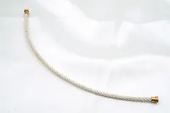 フレッド フォース10 テキスタイルケーブル ブレスレットコード MMモデル用 15刻印 ステンレススチール 白 ホワイト ゴールド FRED 5550jのサムネイル