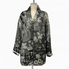 参考定価20万 高級◇LEONARD シルク(絹)100％ デザインコート