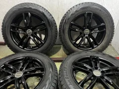 【YOKOHAMA ice GUARD G075 215/65R17】スタッドレス【EURO TECH GAYA5 17インチ 7J5HPCD112+38】バリ溝 ブラック audi/F3 Q3等 (MTD198MI)のサムネイル