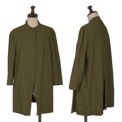 コムデギャルソンCOMME des GARCONSウール切替ノーカラーコート 濃紺M コムデギャルソンCOMME des GARCONSウール切替ノーカラーコート 濃紺M