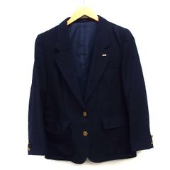 美品】金ボタン 紺ブレ ブレザー ジャケット ウール混 ネイビー 150