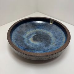 北宋時代　鈞窯　澱青釉飛紫紅斑盤　【旧家蔵出し】　窯変釉　辰砂皿(B-84) 北宋時代 鈞窯 澱青釉飛紫紅斑盤 【旧家蔵出し】 窯変釉 辰砂皿(B-84