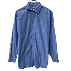 Calvin Klein 長袖 チェックシャツ XL ライトブルー ボタン チェック柄 胸ポケット 長袖シャツ 春物 a807-5440のサムネイル