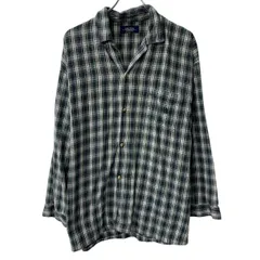 nautica 長袖 チェックシャツ L～ ブラック マルチカラー ノーティカ ボタン チェック柄 開襟 胸ポケット 長袖シャツ 春物 a807-5441のサムネイル