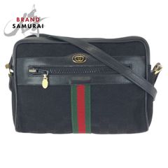 美品□グッチ ショルダーバッグ シェリーライン GGキャンバス クロス
