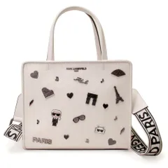 【新品 未使用】KARL LAGERFELD カールラガーフェルド バッグ ピン付き メイベル サッチェル ハンドバッグ ショルダーバッグ L5GDX8BJ W2Vのサムネイル