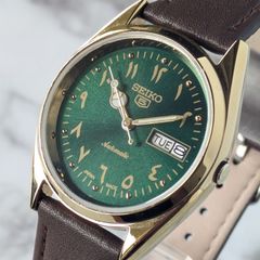 稼働品 SEIKO セイコー5 自動巻き 80s ヴィンテージ グリーン - メルカリ