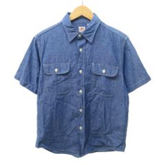 シュガーケーン デニムシャツ 半袖 ワークシャツ シャンブレー L 日本