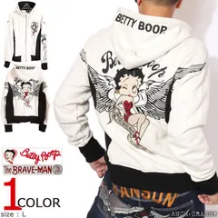 The BRAVE-MAN ベティブープ 裏毛 ZIP パーカー BBB-2457 ブレイブマン BETTY BOOP 刺繍のサムネイル