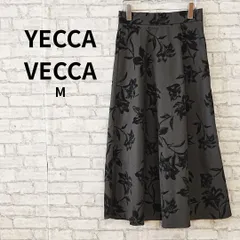 YECCA VECCA 花柄フロッキーフレアスカート M 古着のサムネイル