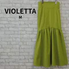 VIOLETTA マーメイドスカート ロング丈 ライムグリーン 古着のサムネイル