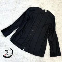 【超美品】ローラアシュレイ リネン ノーカラー ジャケット LAURA ASHLEY 麻100％のサムネイル